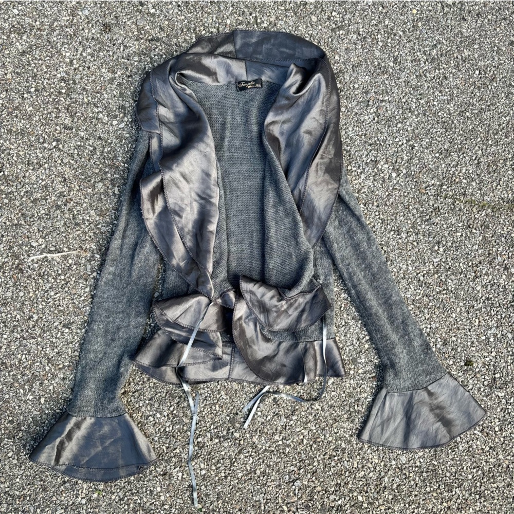 Gray cardigan